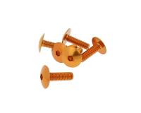 fairing screws hex socket head - anodized aluminum orange - set of 6 pcs - M6x20
