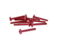 fairing screws anodized aluminum red - set of 12 pcs - M5x30