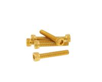 hexagon socket screw set - anodized aluminum gold - 6 pcs - M5x30 - styling