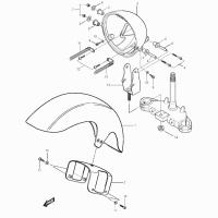36 front fender / mudguard & headlight / head lamp mounting bracket