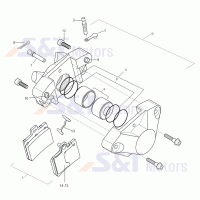 F52a brake caliper rear (fixed caliper)