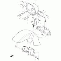 F37 front fender / mudguard & headlight / head lamp mounting bracket