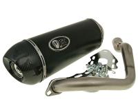 Vespa GTS High-Performance Racing Exhaust System by Turbo Kit GMax Carbon H2 4T for Vespa GTS 300 Scooters