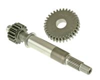 Malossi Power Transmission Parts For Scooters - Transmission Gear Up set Malossi +15% for Kymco DJ, KB50, Fever ZX 50, Honda Aero NB 50 2T 1987
