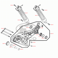 F16 rear shock absorber & swing arm