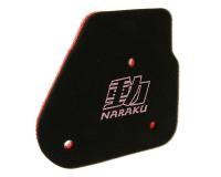 Naraku Performance air filter double layer foam for Minarelli horizontal engines.