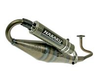 GY6 Naraku High-Performance Crossover Exhaust System - Naraku 139QMB/QMA GY6 in clear coating/yellow-carbon