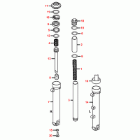 F22 front fork - single parts
