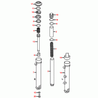 F06a front fork - single parts