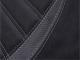 seat cover black, grey stitch seam for Vespa GTS 125, 300