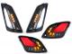 turn signal set front+rear Moto Nostra smoke black tinted for Vespa GTS 125-300 HPE 2019-