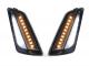 Pair of front indicators -MOTO NOSTRA (2014-) dynamic LED sequential light, day time running light (E-mark)- Vespa GT, GTL, GTV, GTS 125-300, HPE, Supertech (2019-) - smoked