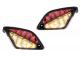Pair of rear indicators -MOTO NOSTRA 2K22 (-2014) dynamic LED sequential light, with position light (E-mark)- Vespa GT, GTL, GTV, GTS 125-300 - smoked