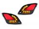 Pair of rear indicators -MOTO NOSTRA (-2014) dynamic LED sequential light, with position light (E-mark)- Vespa GT, GTL, GTV, GTS 125-300 - smoked