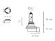 head lamp bulb halogen H11 PGJ19-2 12V 55W