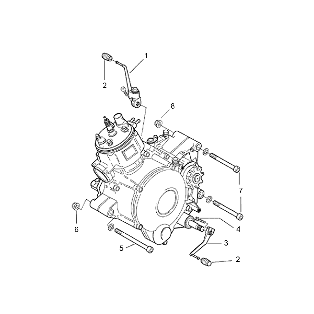engine - kickstart lever / gearshift lever Minarelli AM6 for Peugeot XP6 50 (AM6)